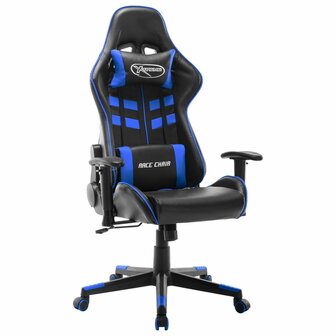 Gamestoel kunstleer zwart en blauw 8720286193464 1