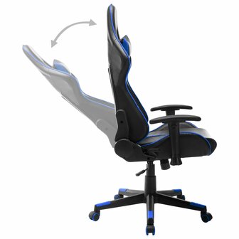 Gamestoel kunstleer zwart en blauw 8720286193464 3
