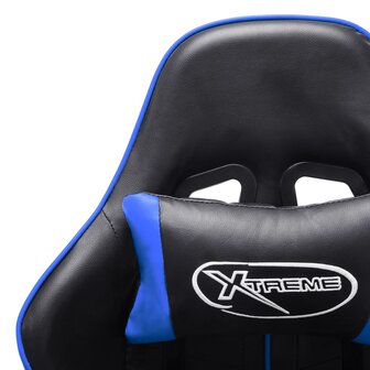 Gamestoel kunstleer zwart en blauw 8720286193464 6