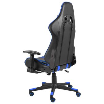 Gamestoel draaibaar met voetensteun PVC blauw 8720286193297 4