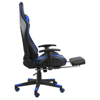 Gamestoel draaibaar met voetensteun PVC blauw 8720286193297 6
