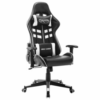 Gamestoel kunstleer zwart en wit 8720286193518 1