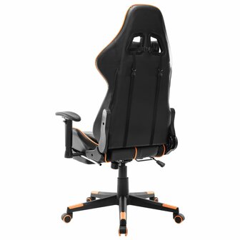 Gamestoel met voetensteun kunstleer zwart en oranje 8720286193600 4