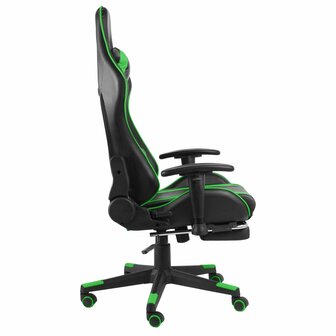 Gamestoel draaibaar met voetensteun PVC groen 8720286193303 3
