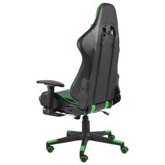 Gamestoel draaibaar met voetensteun PVC groen 8720286193303 4