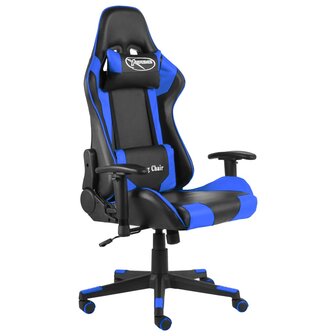 Gamestoel draaibaar PVC blauw 8720286193341 1