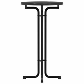 Eettafel &Oslash; 60x110 cm bewerkt hout en staal zwart 8721102612831 4