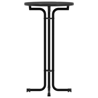 Eettafel &Oslash; 60x110 cm bewerkt hout en staal zwart 8721102612831 5