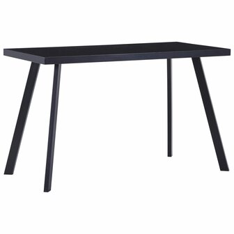 Eettafel 120x60x75 cm gehard glas zwart 8719883600734 1