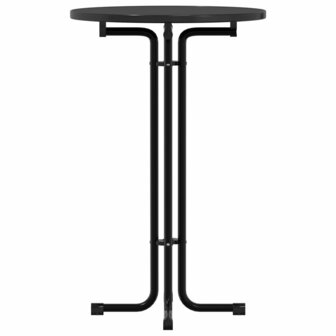Eettafel &Oslash; 70x110 cm bewerkt hout en staal zwart 8721102612855 4