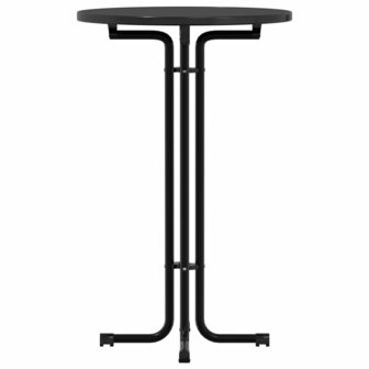 Eettafel &Oslash; 70x110 cm bewerkt hout en staal zwart 8721102612855 5