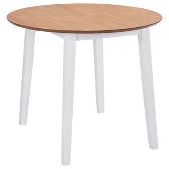Eettafel inklapbaar rond MDF wit 8718475573340 1