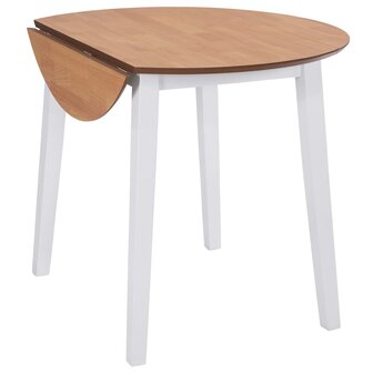 Eettafel inklapbaar rond MDF wit 8718475573340 4