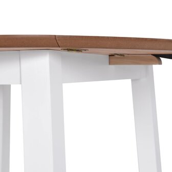 Eettafel inklapbaar rond MDF wit 8718475573340 5