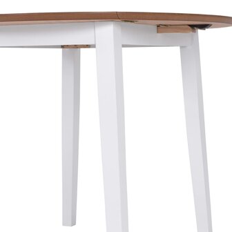 Eettafel inklapbaar rond MDF wit 8718475573340 7