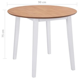 Eettafel inklapbaar rond MDF wit 8718475573340 8