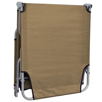 Ligbed inklapbaar met verstelbare rugleuning taupe 8718475617709 4