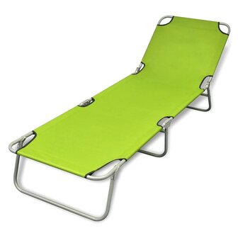 Ligbed inklapbaar gepoedercoat staal appeltjesgroen 8718475910442 1