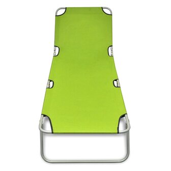 Ligbed inklapbaar gepoedercoat staal appeltjesgroen 8718475910442 2