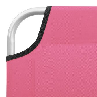 Ligbed inklapbaar staal en stof roze 8720286072806 7