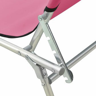 Ligbed met luifel inklapbaar staal magenta 8720286072776 8