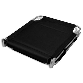 Ligbed inklapbaar met hoofdkussen gepoedercoat staal zwart 8718475910466 6