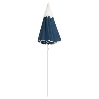 Parasol met stalen paal 180 cm blauw 8720286205006 3