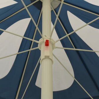 Parasol met stalen paal 180 cm blauw 8720286205006 4