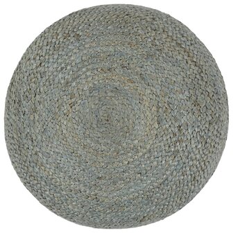 Poef handgemaakt 45x30 cm jute olijfgroen 8718475735274 2