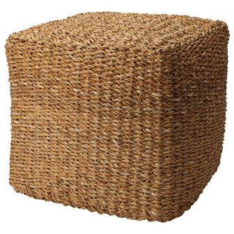 Home&amp;Styling Poef vierkant naturel 40x40x38 cm zeegras 8720573835794 1