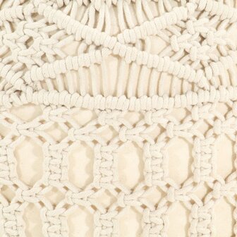 Poef macram&eacute; handgemaakt 45x30 cm katoen 8720286181027 4