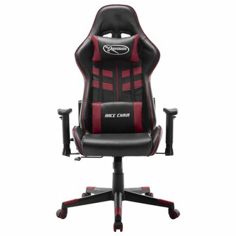 Gamestoel kunstleer zwart en wijnrood 8720286193532 2