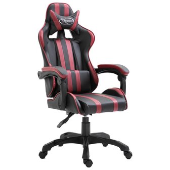 Gamestoel kunstleer wijnrood 8719883568393 1