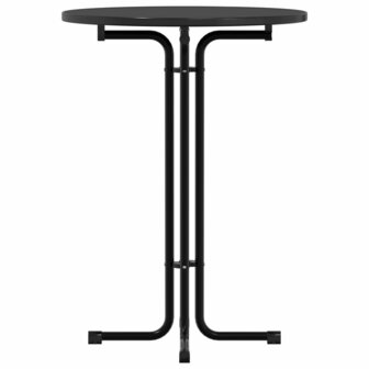 Eettafel &Oslash; 80x110 cm bewerkt hout en staal zwart 8721102612879 4