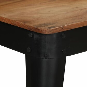 Eettafel 120x60x76 cm massief acaciahout en staal 8718475601975 5