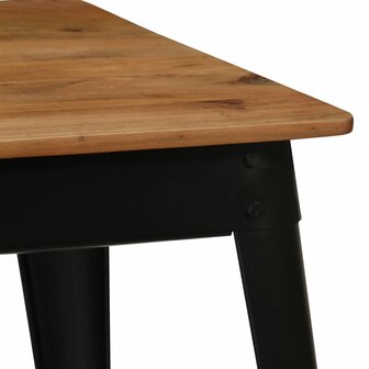 Eettafel 120x60x76 cm massief acaciahout en staal 8718475601975 7