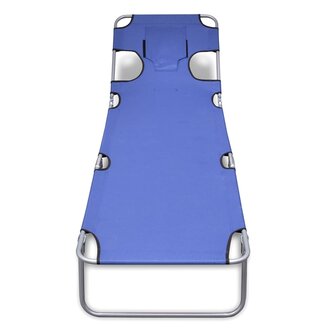 Ligbed inklapbaar met hoofdkussen gepoedercoat staal blauw 8718475910459 2