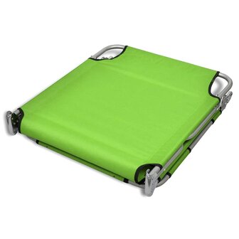 Ligbed inklapbaar met hoofdkussen gepoedercoat staal groen 8718475910480 6