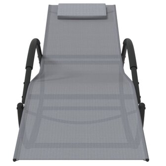 Ligbed schommelend staal en textileen grijs 8720286760741 3