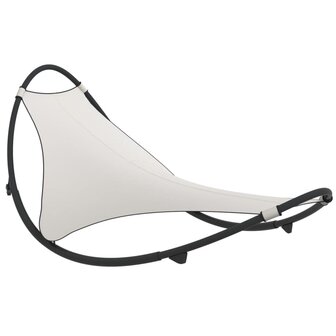 Ligbed schommelend met wieltjes staal en textileen stof cr&egrave;me 8720286672068 2