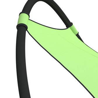 Ligbed schommelend met wieltjes staal en textileen stof groen 8720286672075 5
