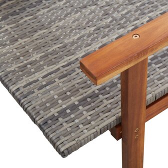 Ligbed poly rattan en massief acaciahout grijs 8719883826752 8