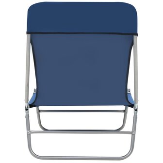 Ligbedden inklapbaar 2 st staal en stof blauw 8718475617754 8