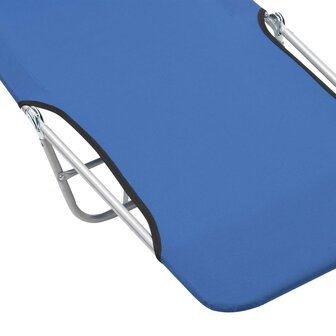 Ligbedden inklapbaar 2 st staal en stof blauw 8718475617754 9