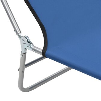 Ligbedden inklapbaar 2 st staal en stof blauw 8718475617754 10