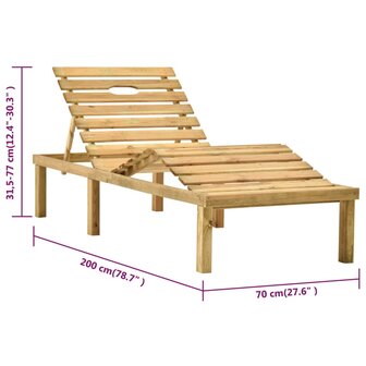 Ligbed met tafel ge&iuml;mpregneerd grenenhout 8720286211410 10