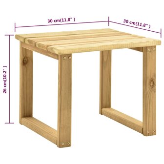 Ligbed met tafel ge&iuml;mpregneerd grenenhout 8720286211410 11