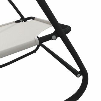 Ligstoelen 2 st schommelend staal en textileen cr&egrave;mekleurig 8720286760994 4