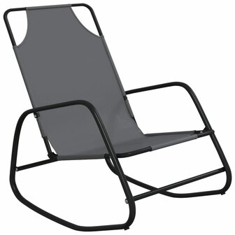 Ligstoelen 2 st schommelend staal en textileen grijs 8720286760987 3