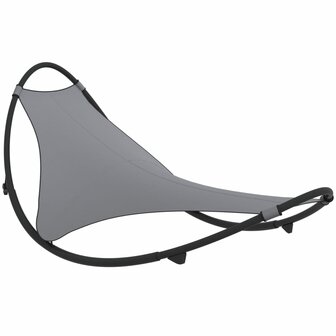 Ligbed schommelend met wieltjes staal en textileen stof grijs 8720286672051 2
